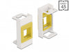 Delock 81358 Easy 45 Module Keystone Holder 22.5 X 45 Mm, White / Yellow