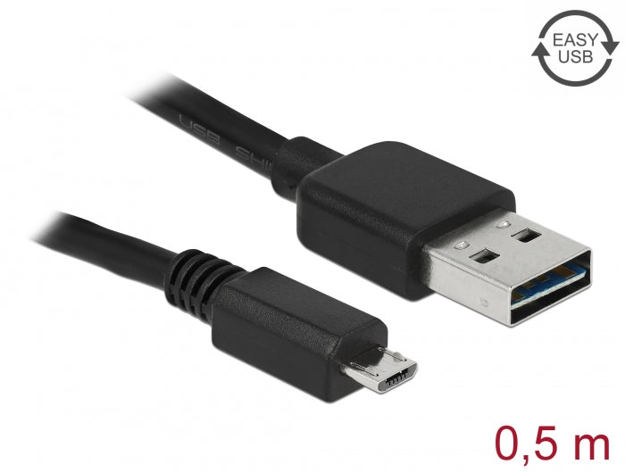 Delock 85156 Cable Easy-Usb 2.0 Type-A Male > Usb 2.0 Type Micro-B Male