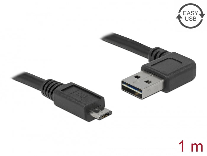 Delock 83382 Cable Easy-Usb 2.0 Type-A Male Angled Left / Right