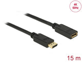 Delock 84908 Displayport 1.2 Extension Cable 4K 60 Hz 15 M