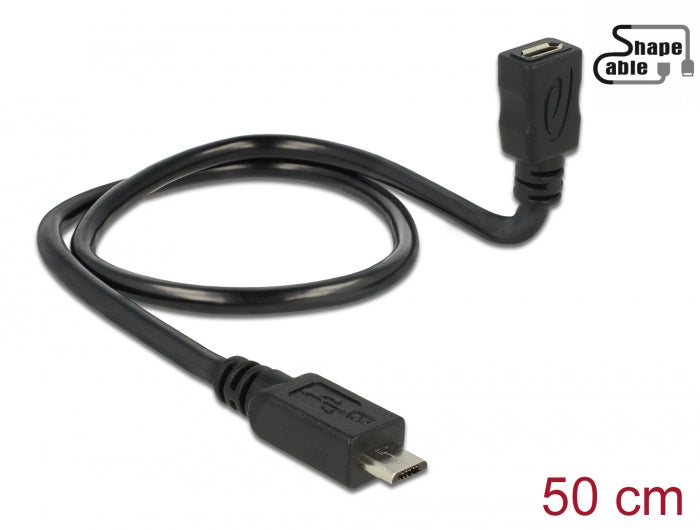 Delock 83925 Cable Usb 2.0 Micro-B Male > Usb 2.0 Micro-B Female Otg Shapecable