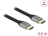 Delock 83994 Ultra High Speed Hdmi Cable 48 Gbps 8K 60 Hz Grey 0.5 M Certified