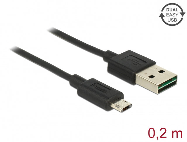 Delock 84804 Cable Easy-Usb 2.0 Type-A Male > Easy-Usb 2.0 Type Micro-B Male