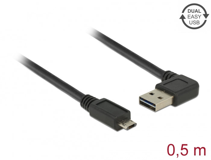 Delock 85164 Cable Easy-Usb 2.0 Type-A Male Angled Left / Right