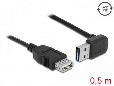 Delock 85185 Extension Cable Easy-Usb 2.0 Type-A Male Angled Up / Down