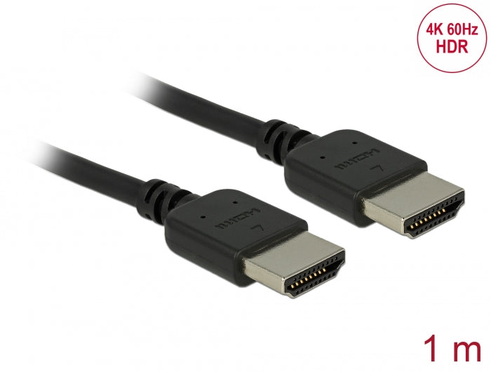 Delock 85215 Premium Hdmi Cable 4K 60 Hz 1 M