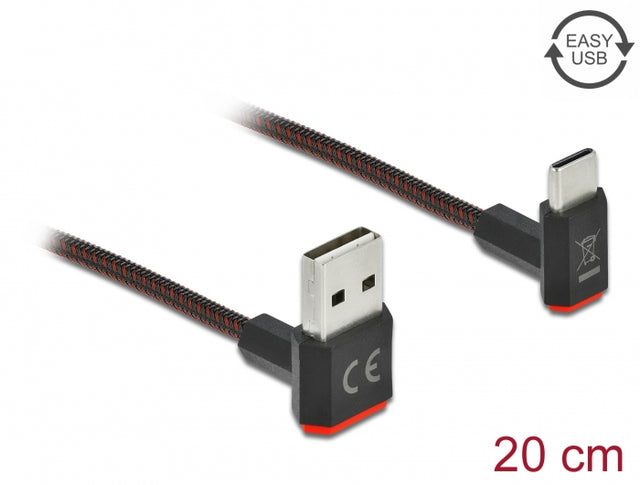 Delock 85274 Easy-Usb 2.0 Cable Type-A Male To Usb Type-C™ Male Angled