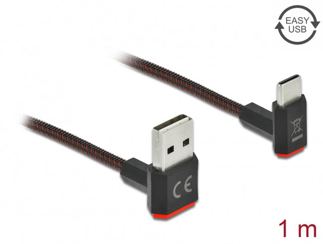 Delock 85276 Easy-Usb 2.0 Cable Type-A Male To Usb Type-C™ Male Angled