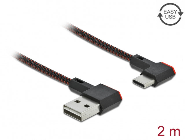 Delock 85283 Easy-Usb 2.0 Cable Type-A Male To Usb Type-C™ Male Angled