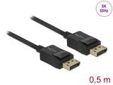 Delock 85299 Coaxial Displayport Cable 8K 60 Hz 0.5 M