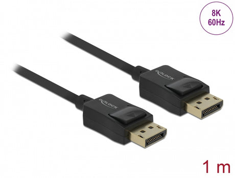 Delock 85300 Coaxial Displayport Cable 8K 60 Hz 1 M