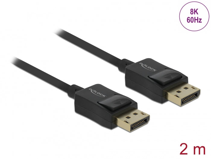 Delock 85301 Coaxial Displayport Cable 8K 60 Hz 2 M