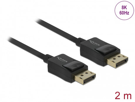 Delock 85301 Coaxial Displayport Cable 8K 60 Hz 2 M