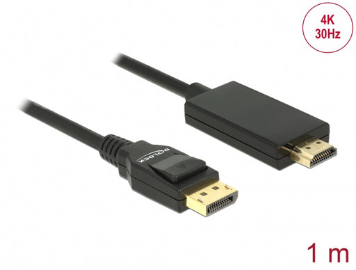 Delock 85316 Cable Displayport 1.2 Male > High Speed Hdmi-A Male Passive