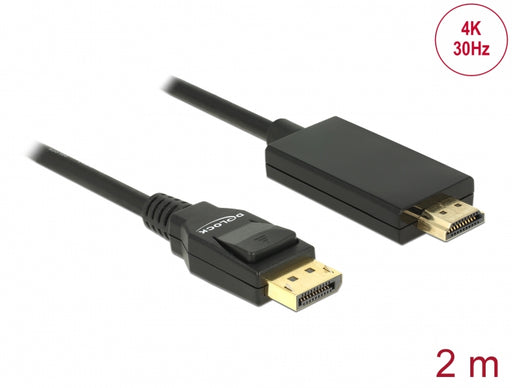 Delock 85317 Cable Displayport 1.2 Male > High Speed Hdmi-A Male Passive