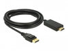 Delock 85318 Cable Displayport 1.2 Male > High Speed Hdmi-A Male Passive