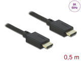 Delock 85386 High Speed Hdmi Cable 48 Gbps 8K 60 Hz 0.5 M