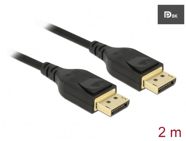 Delock 85660 Displayport Cable 8K 60 Hz 2 M Dp 8K Certified