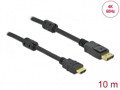 Delock 85960 Active Displayport 1.2 To Hdmi Cable 4K 60 Hz 10 M