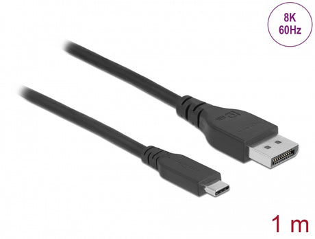 Delock 86038 Bidirectional Usb Type-C™ To Displayport Cable 8K 60 Hz 1 M