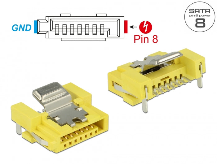 Delock 89887 Connector Sata 6 Gb/S Receptacle 8 Pin Power