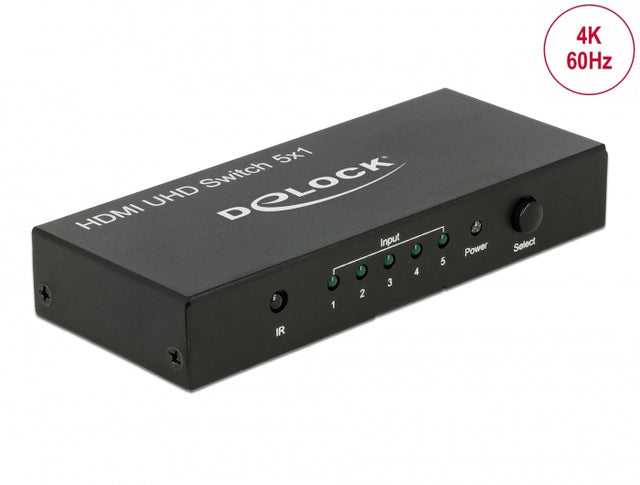 Delock 18685 Hdmi Uhd Switch 5 X Hdmi In > 1 X Hdmi Out 4K