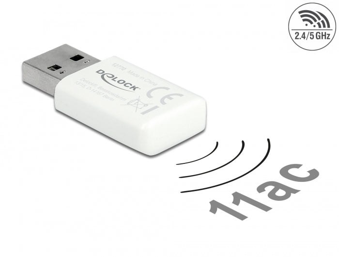 Delock 12770 Usb 3.0 Dual Band Wlan Ac/A/B/G/N Micro Stick 867 + 300 Mbps