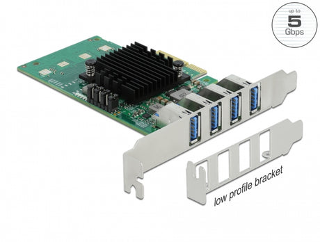 Delock 89048 Pci Express X4 Card To 4 X External Usb 3.0 Quad Channel