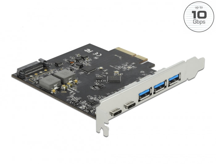 Delock 89064 Pci Express X4 Card To 2 X Usb Type-C™ + 3 X Usb Type-A