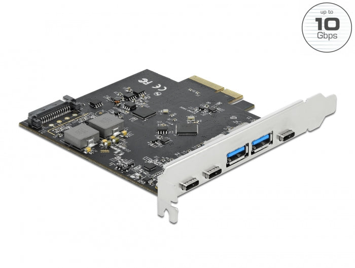 Delock 89074 Pci Express X4 Card To 3 X Usb Type-C™ + 2 X Usb Type-A