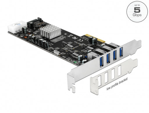 Delock 89365 Pci Express X4 Card > 4 X External Usb 3.0 Quad Channel