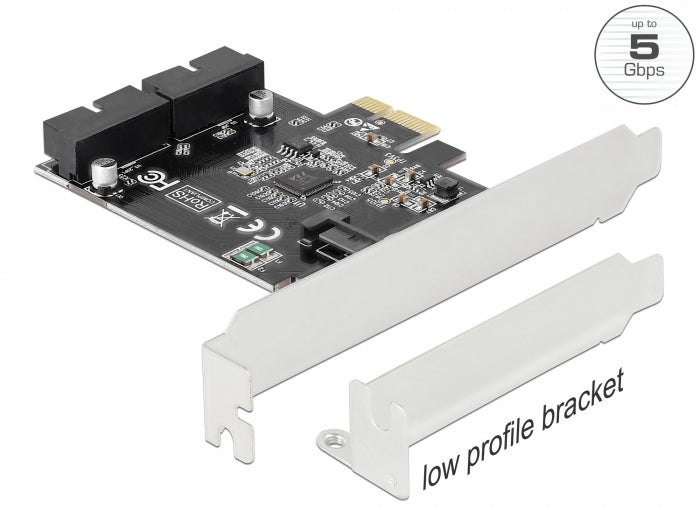 Delock 90387 Pci Express X1 Card To 2 X Internal Usb 3.0 Pin Header