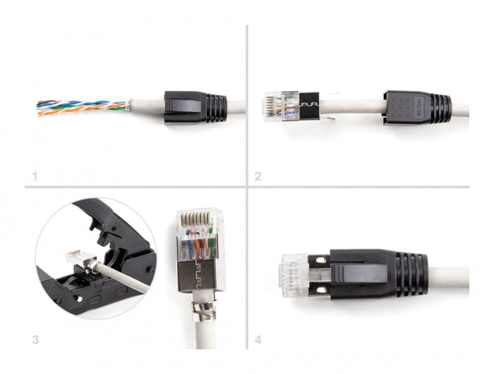 Delock 66903 Rj45 Modular Plug With Strain Relief