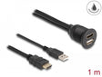 Delock 87880 Cable Hdmi-A Male And Usb 2.0 Type-A Male To Hdmi-A Female