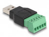 Delock 65971 Usb 2.0 Type-A Male To Terminal Block Adapter 2-Part