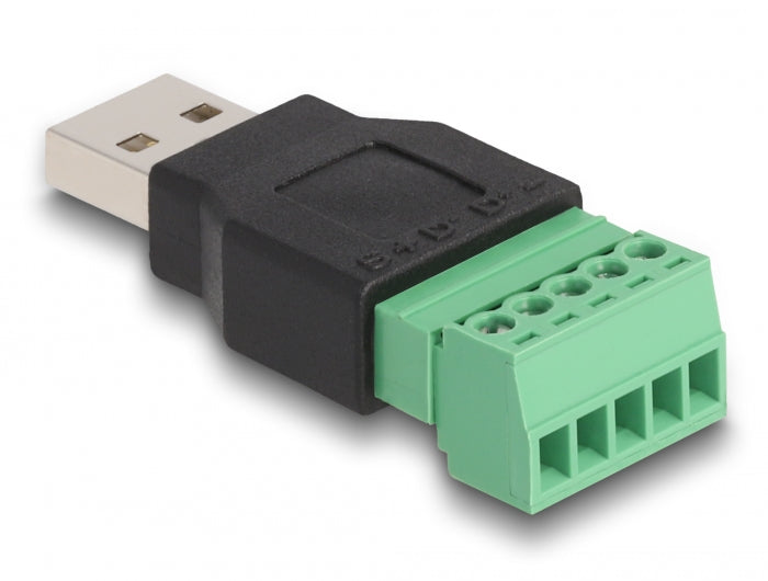 Delock 65971 Usb 2.0 Type-A Male To Terminal Block Adapter 2-Part