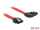 Delock 83967 Sata 6 Gb/S Cable Straight To Right Angled 20 Cm Red