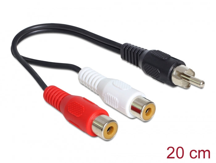 Delock 84493 Cable Rca 2 X Female > Rca 1 X Male 0,2 M