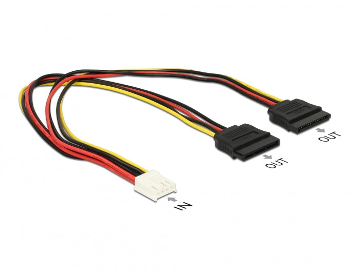 Delock 84859 Power Cable Floppy 4 Pin Power Receptacle