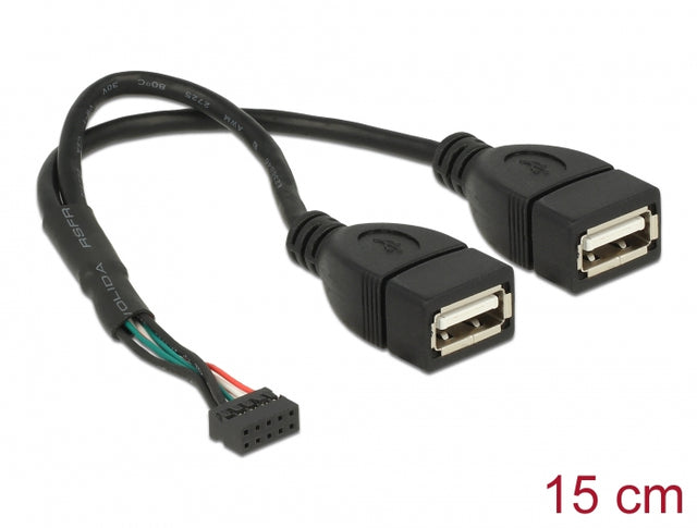 Delock 84933 Cable Usb 2.0 Pin Header Female 2.00 Mm 10 Pin