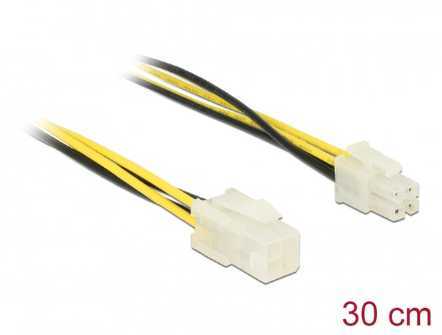 Delock 84954 Extension Cable P4 4 Pin Male > P4 4 Pin Female 30 Cm