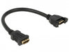 Delock 85100 Cable Hdmi-A Female > Hdmi-A Female Panel-Mount 4K 30 Hz 0.25 M