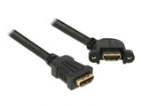 Delock 85101 Cable Hdmi A Female > Hdmi A Female Panel-Mount 110° Angled 25 Cm