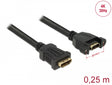 Delock 85100 Cable Hdmi-A Female > Hdmi-A Female Panel-Mount 4K 30 Hz 0.25 M