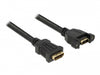 Delock 85100 Cable Hdmi-A Female > Hdmi-A Female Panel-Mount 4K 30 Hz 0.25 M