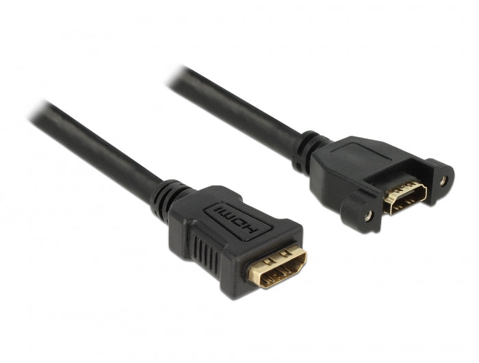 Delock 85100 Cable Hdmi-A Female > Hdmi-A Female Panel-Mount 4K 30 Hz 0.25 M