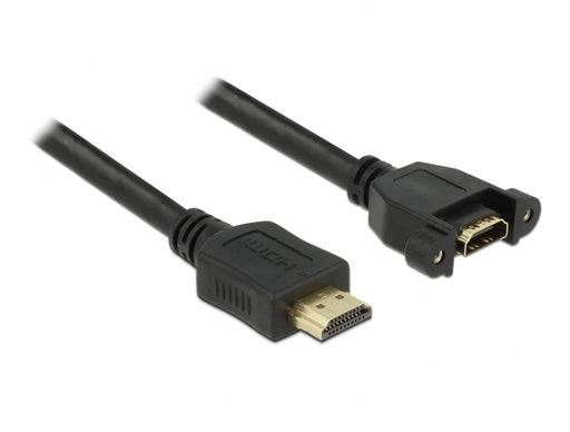 Delock 85102 Cable Hdmi-A Male > Hdmi-A Female Panel-Mount 4K 30 Hz 1 M