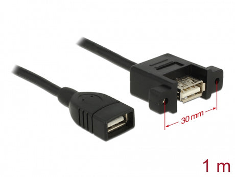 Delock 85460 Cable Usb 2.0 Type-A Female > Usb 2.0 Type-A Female Panel-Mount