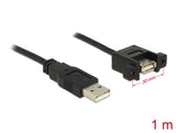 Delock 85106 Cable Usb 2.0 Type-A Male > Usb 2.0 Type-A Female Panel-Mount 1 M