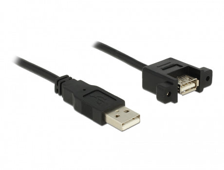 Delock 85106 Cable Usb 2.0 Type-A Male > Usb 2.0 Type-A Female Panel-Mount 1 M